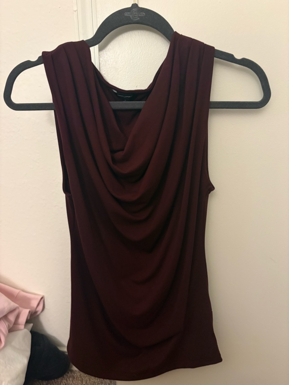 Banana Republic Burgundy Cowl Neck Sleeveless Top NWOT